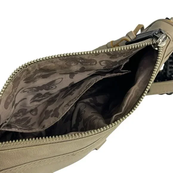 REBECCA MINKOFF Mac M.A.C. Leather Crossbody Shoulder Bag Purse Gray Chain - Picture 9 of 12